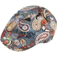 Fiebig Schiebermütze Bunte Sommer-Flatcap in Paisley-Print