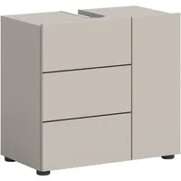 welltime Waschbeckenunterschrank BIEL, Breite: 60 cm, 2 Türen, 2 Fächer, Siphonausschnitt (1-St) Waschbeckenunterschrank, Unterschrank, WBU, Badezimmer, Bad