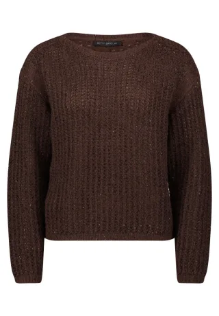 Betty Barclay - Grobstrick-Pullover braun - Gr. - 48