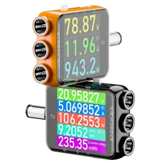 ATORCH D5P DC5.5 Touch Screen Power Analyzer Digital Voltmeter Ammeter Wattmeter 4.5-80V 12A Battery Capacity Energy Met