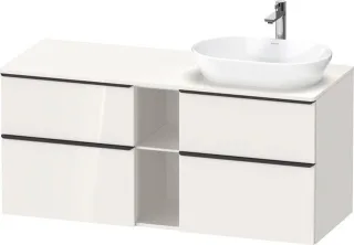 Duravit D-Neo Konsolenwaschtischunterbau wandhängend Weiß Hochglanz 1400x550x664 mm - DE4970RBD22000 DE4970RBD220000