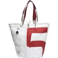 Trend Marine Einkaufsshopper Sea Girl Einkaufstasche, Weiß / Rot aus Segeltuch, Shopping Bag