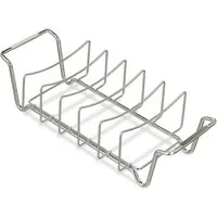 relaxdays Grillschale Rippchenhalter 2in1, Stahl