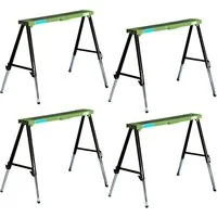 TRUTZHOLM Klappbock 4x Arbeitsböcke klappbar höhenverstellbar bis 91 cm Unterstellböcke, bis 150kg belastbar, fertig montiert,Höhe ist verstellbar