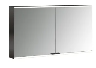emco LED-Lichtspiegelschrank prime 2 Facelift Aufputz, 1200 mm, 2-türig, IP 20, schwarz Rückwand ver 949713546