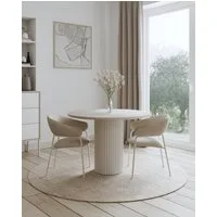 Design Möbel Wohnzimmertisch Design Esstisch LOOP Ø100 cm Rundtisch Wohnzimmer