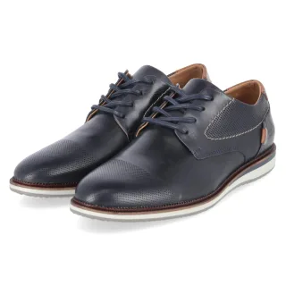 Bullboxer Halbschuhe - Gr. 41 - Blau - Leder