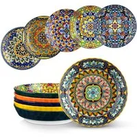 vancasso Pastateller 6-tlg Suppenschale für 6, Porzellan, BOHO-Stil, (6 St)
