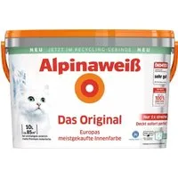 Alpina Wand- und Deckenfarbe Alpinaweiß 10 Liter Das Original