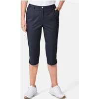 GOLDNER Caprihose Kurzgröße: Kurze Caprihose aus Satin mit Stretch Unifarbenes Design mit flexiblem Teildehnbund