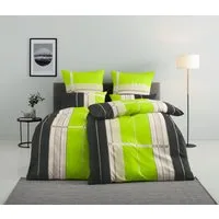 OTTO home Bettwäsche Golfi in Gr. 135x200 oder 155x220 cm, Linon, 2 teilig, sportliche Streifen Bettwäsche aus Baumwolle, Marke H.I.S by OTTO home