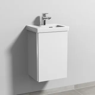 Sanipa 3way Waschtischunterbau zu Villeroy & Boch Subway 3.0 Waschtisch mit 1 Tür, Weiß-Soft BR84143