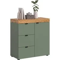 OTTO home Kommode MAMBO II, Breite 77 cm, 1 Tür, 1 Einlegeboden, 3 Schubkästen (1 St., 2-farbige Ausführung, in verschiedenen modernen Trendfarben erhältlich), Kommode, Anrichte, Wohnzimmer, Schlafzimmer