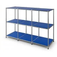 Floordirekt Sideboard Metall Concept Epure MK-018, Standregal Lowboard (Standregal Lowboard), verchromtes Metallgestell, 3 Ablagen, B116×T40×H82 cm