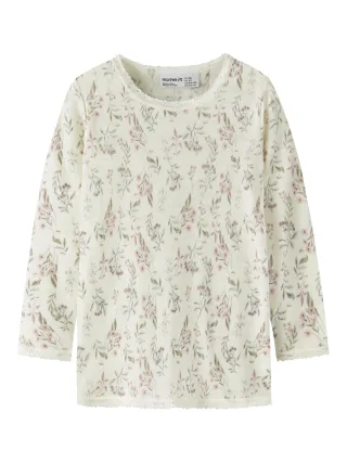 NAME IT - NMFWANG WOOL NEEDLE LS TOP NOOS Snow White - Gr. - 116