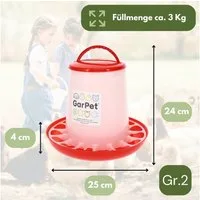 GarPet Futterspender Futterautomat Hühner Futterspender Hühner Hühnerzubehör Futtertrog