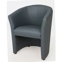 Kamil Cocktailsessel Design Sessel Clubsessel Loungesessel Club Möbel Farbe Kunstleder Grau (1 Set Karton, 1-St., 1 Sessel), Lieferung kommt Aufgebaut