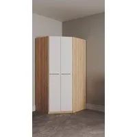 priess Eckkleiderschrank Barcelona Kleiderschrank Ecklösung Raumwunder in 2 Tiefen Schrank Eckschrank Garderobe