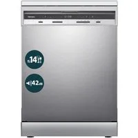 homeX Standgeschirrspüler DWFS601442A-S, 10 l, 14 Maßgedecke, Spülmaschine freistehend 60 cm, 14 Gedecke, AquaStop, unterbaufähig
