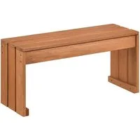 COSTWAY Gartenbank, ohne Lehne, Sitzbank Holz Wetterfest 90 x 30 x 44 cm