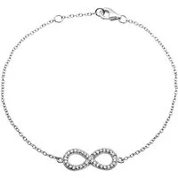 JEWLIX Silberarmband Filigranes Silberarmband mit Unendlichkeitszeichen SB0160