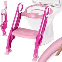 KIDIZ WC-Sitz, Kinder Toilettensitz Toilettentrainer mit Treppe und Griffe