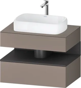 Duravit Qatego Konsolenwaschtischunterbau wandhängend Basalt Matt 800x550x600 mm - QA4730049430000 QA4730049430000