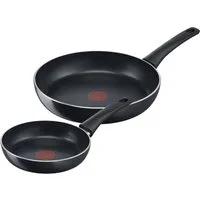 Tefal Pfannen-Set Generous Cook, Aluminium (Set, 2-tlg., je 1 Pfanne Ø 20/28 cm, H: 4,5/5 cm), Antihaftversiegelung, Thermo-Signal, tief, alle Herdarten, Induktion