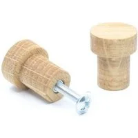 ekengriep Möbelknopf 101, Holzgriff aus Eiche für Küche, IKEA Schrank, Schubladen usw.