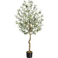 Kunstbaum Künstlicher Olivenbaum Künstliche Pflanzen 152/182/210cm, GarveeMore, Höhe 152 cm
