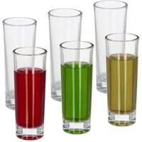 relaxdays Schnapsglas Schnapsgläser im 6er Set, Glas