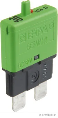 HERTH&BUSS Sicherungsautomat, Standard, 32V max., fast trip, mit Rückstellknopf grün - 50295906