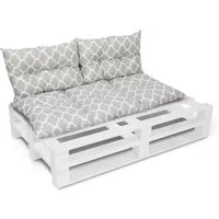 Amilian Stuhlkissen - Bankauflage - Gartenbankauflage - 60x120cm + 2 x 40x60cm, 3er Set - Gartenbankauflage - Pallettensitzkissen - Bankkissen