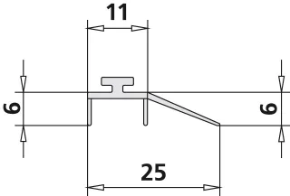 Kermi 3320 1x Dichtleiste, Länge: 985 mm, 6034093 6034093