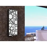 Szagato Badheizkörper BADHEIZKÖRPER Design Kreta 2 120x47cm 799 Watt weiß / anthrazit, 5 Jahre Garantie, Made in Germany