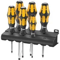 Wera Schraubendreher 932/6, (Set, 6 St., 2x SPH Kreuzschlitz-Schraubendreher), Zum Schrauben, Meißeln, Stemmen und Lösen festsitzender Schrauben