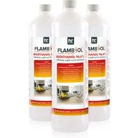 Höfer Chemie GmbH Bioethanol 3x 1 L FLAMBIOL® Bioethanol 96,6% Premium für Tischkamin, 3 l, (3-St), Saubere Verbrennung, geruchs- und rußfrei