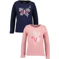 Blue Seven Langarmshirt (Packung, 2-tlg) Baumwolle, schön verspielte Drucke