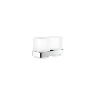 Emco Loft Doppelglashalter 052500100 chrom,Kristallglas satiniert, Wandmodell