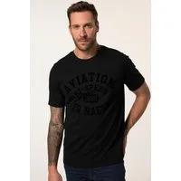 JP1880 T-Shirt T-Shirt Halbarm Ringel Brustprint