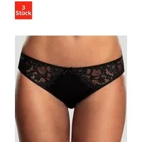 petite fleur by Lascana Slip (Packung, 3 Stück) mit leicht transparenter Jacquardspitze an den Seiten