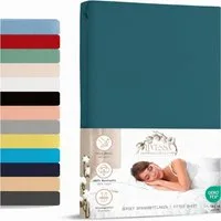 livessa Spannbettlaken Jersey Spannbettlaken Bettlaken Baumwolle weich Rundumgummi, Jersey, Gummizug: Rundumgummizug, In 9 Größen und vielen Farben erhältlich aus 100% Baumwolle