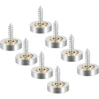 BAYLI Regal 8er Set Spiegel Schrauben mit Kappen, 16mm Zierschrauben mit Abdeckka