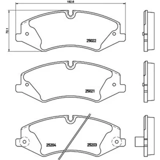 Hella Bremsbel?ge vorne Land Rover Defender Discovery Range 8DB355015-551