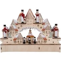 OTTO home LED Schwibbogen Weihnachtsdeko (1-tlg), aus Holz, mit LED Beleuchtung, Höhe ca. 21 cm