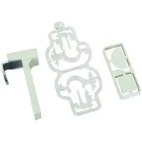 GARDINIA Klemmträger Kunststoff / Metall, (Set, 2-tlg), Zubehör Vitragestangen/Caféhausstangen