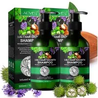 ALIVER Haarshampoo Kopfhaut Pflege Haarwachstum mit Rizinusöl Lavendelöl Arganöl Vegan, 2-tlg., Vegan, Shampoo, Pflegend