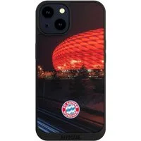 NIVOCASE Handyhülle FC Bayern München FCB Stadion Allianz Arena bei Nacht FCB, Apple iPhone 14 Handyhülle Hülle NIVOpure Case Schwarz