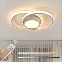 Riserva LED Deckenleuchte LED Deckenleuchte Weiß 40W dimmbar mit Fernbedienung für Wohnzimmer, LED wechselbar