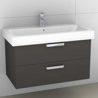Artiqua 413 Waschtischunterschrank für iCon 124090, 124093 Stahlgrau, 413-WU2L-K13-7142-88 413-WU2L-K13-7142-88
